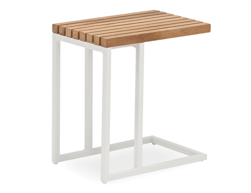 White patio table