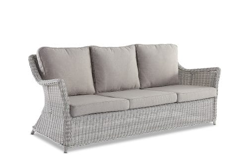 Avalon 3 seater WhiteGrey OUT-21-W-WG Side On