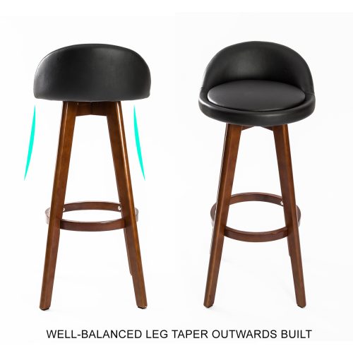 Brown leather stool