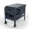 ZiiPa Fredda Deluxe Garden Trolley with Side Tables - Slate/Ardoise