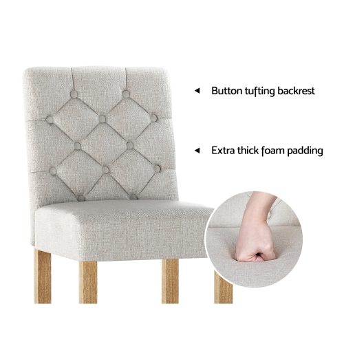 Linen upholstered chairs