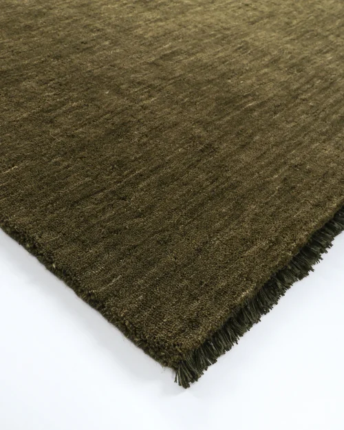 Moss green rug runner