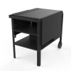 ZiiPa Fredda Deluxe Garden Trolley with Side Tables - Charcoal/Charbon