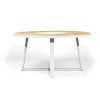 Watego Outdoor Round Dining Table – 1.9m – White Pearl Powder Coated Legs