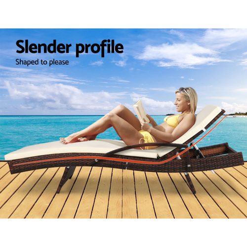 Wicker Lounger Outdoor Furniture