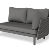 Siano Modular Right Arm 2 Seater - Outdoor - Charcoal - Dark Grey Cushion