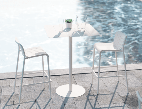 white-stool-at-pool