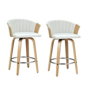 Artiss Bar Stools Kitchen Leather Barstools Swivel Counter Chair