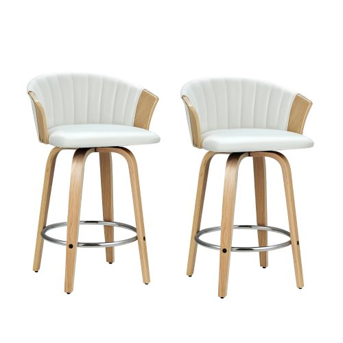 Artiss Bar Stools Kitchen Leather Barstools Swivel Counter Chair