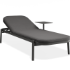 Verano Sun Lounge - Charcoal - with Side Table
