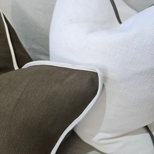 Army Green Linen Cushion
