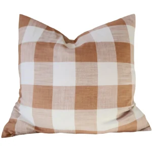Bungalow Plaid Linen Cotton Cushion 55x55cm