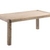 Dining Table with Solid Acacia Medium Size Wooden Base in Oak Colour
