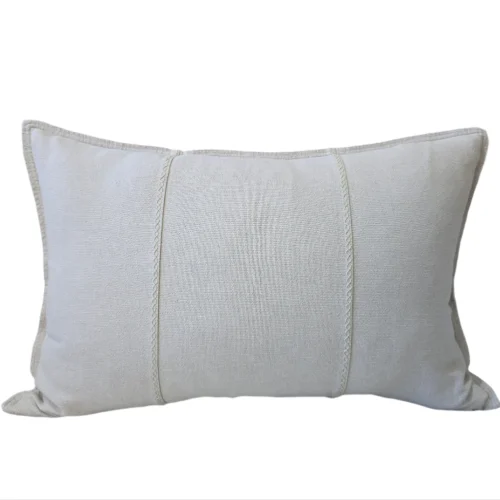 Eveleigh Stonewashed Linen Cotton Cushion 40x60cm Lumbar - Oatmeal