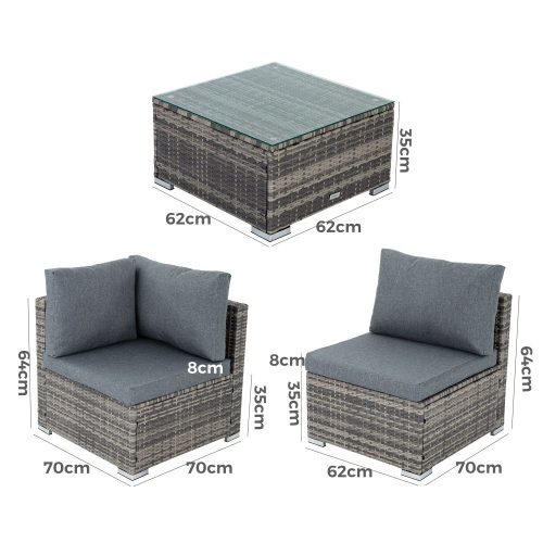 Garden Wicker Lounge Set