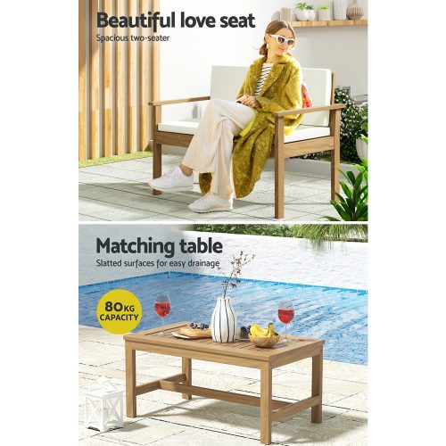 Gardeon wooden couch
