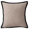Maya 55cm Square - Oatmeal | Black Border