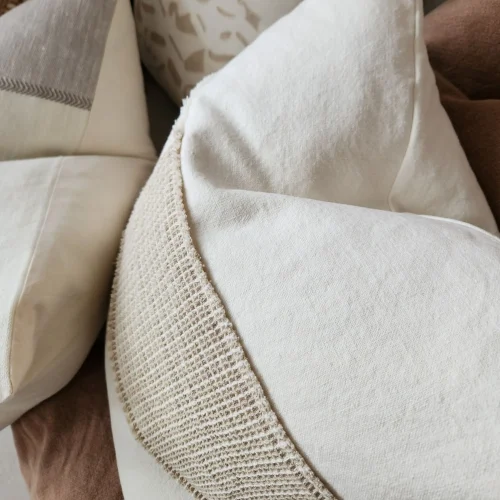 Soft linen cushion