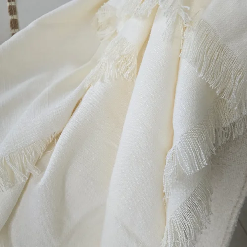 White Linen Throw