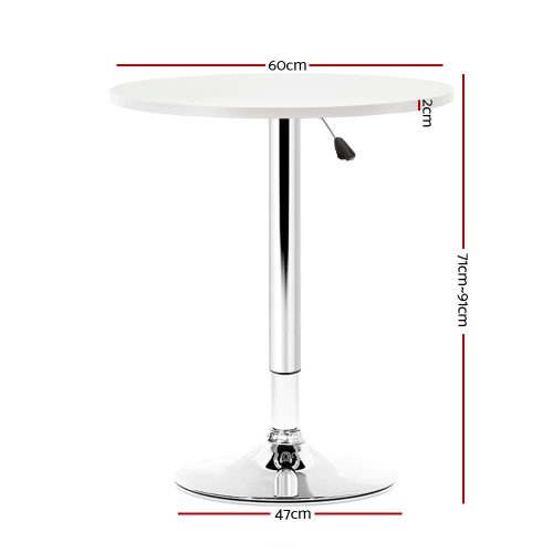 White bar table