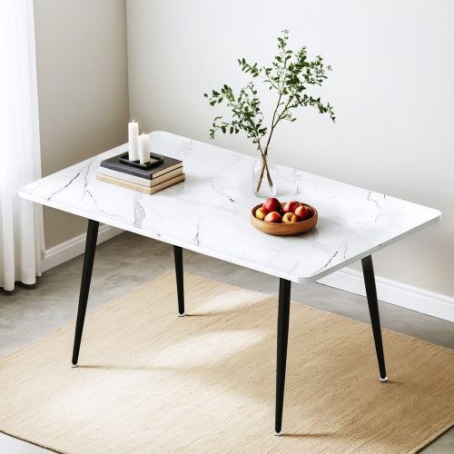 White marble table