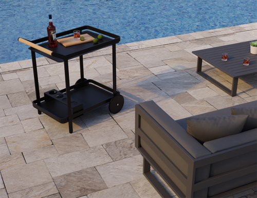 black-bar-cart-poolside