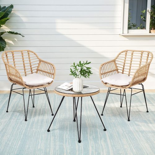 patio chairs and table