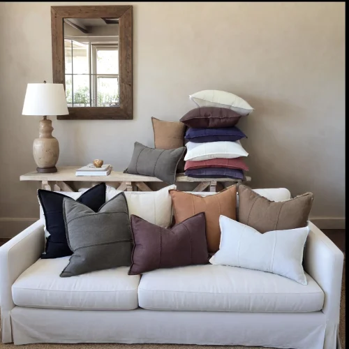 stonewashed linen cushion
