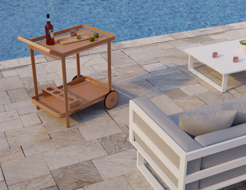 teracotta-bar-cart-poolside