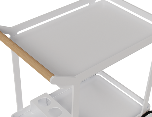 white-bar-cart