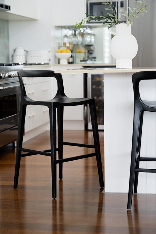 Black counter stool