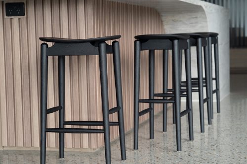 Black counter stool