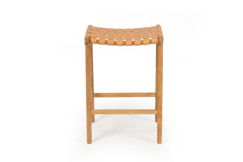 Counter height leather stool