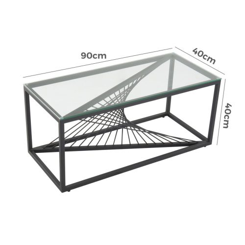 Glass coffee table