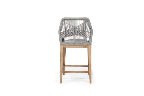 Grey Upholstered Stool