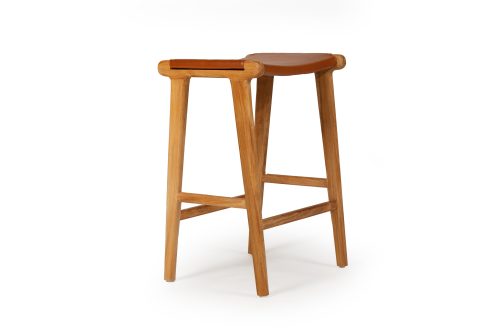 Leather counter stool