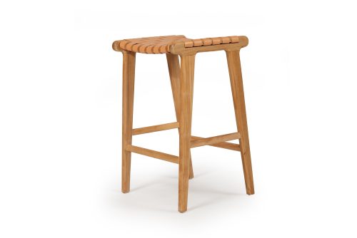 Leather saddle bar stool