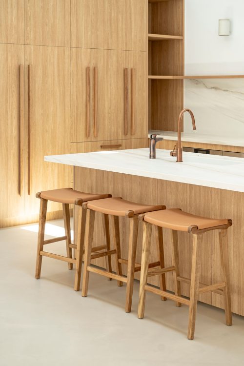 Leather saddle stool