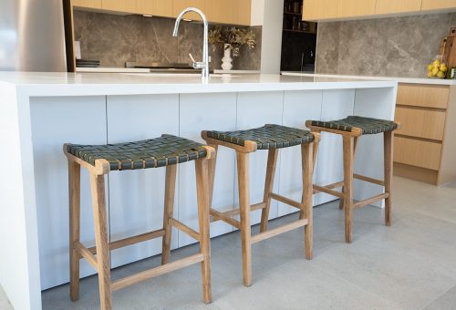 Leather saddle stool