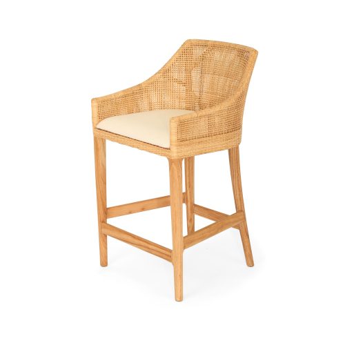 Natural wood counter stool