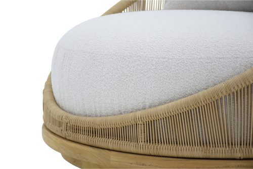 Natural wood outdoor sofa