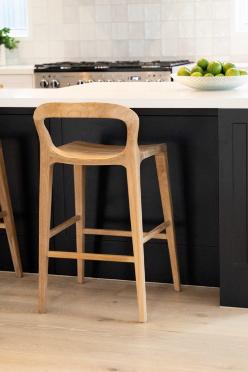 Natural wood stool