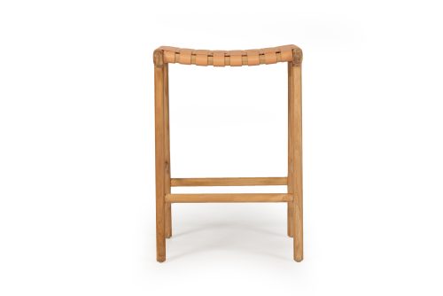 Natural woven saddle stool