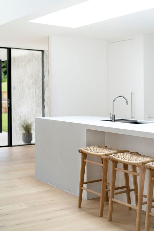 Neutral color bar stool