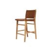 Pasadena Leather Counter Stool – Tan- Woven