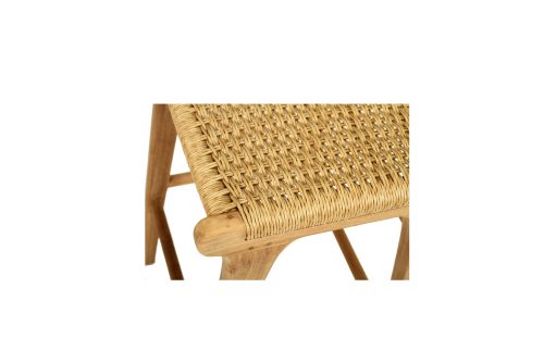 Rattan-inspired counter stool