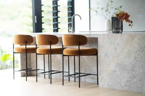 Rust counter stool