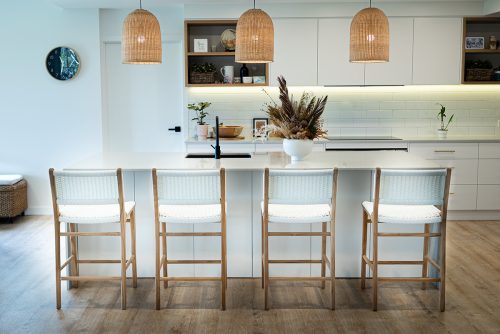 White counter stool