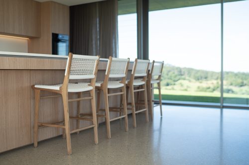 White counter stool
