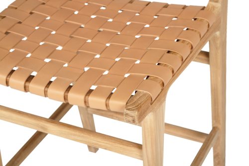 Woven seat bar stool